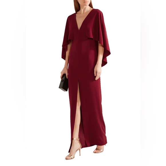 🍷Halston Heritage V neck cape dress - Picture 2 of 7
